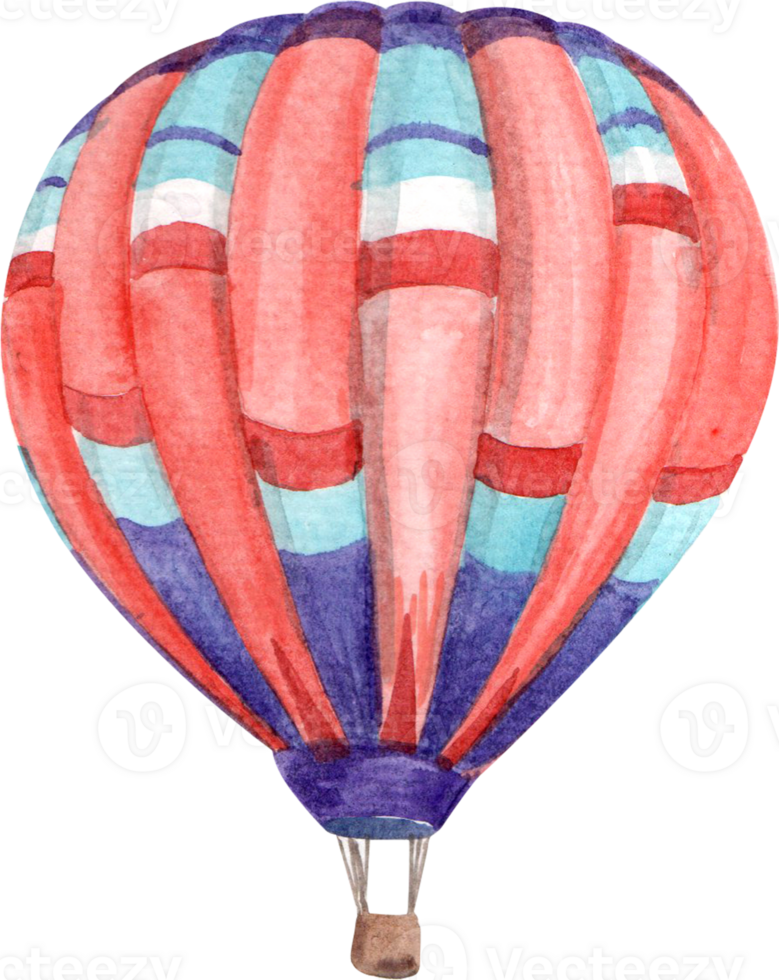 Balloon fiesta watercolor handdrawn png