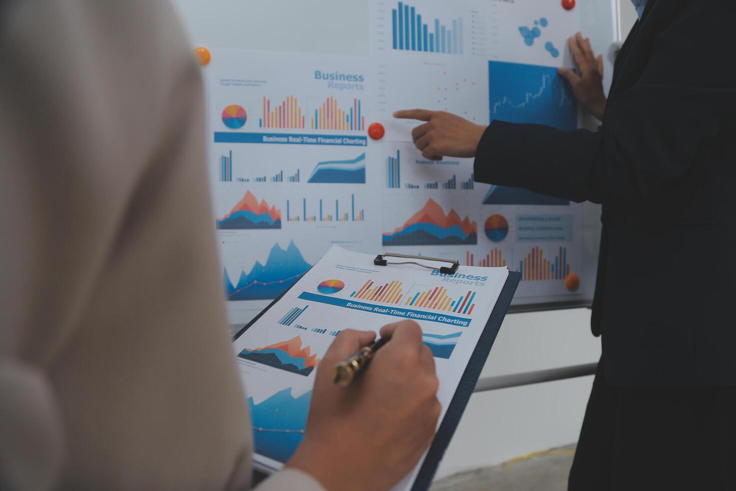 Business Documents, Auditor businesswoman checking searching document legal prepare paperwork or report for analysis TAX time,accountant Documents data contract partner deal in workplace office photo