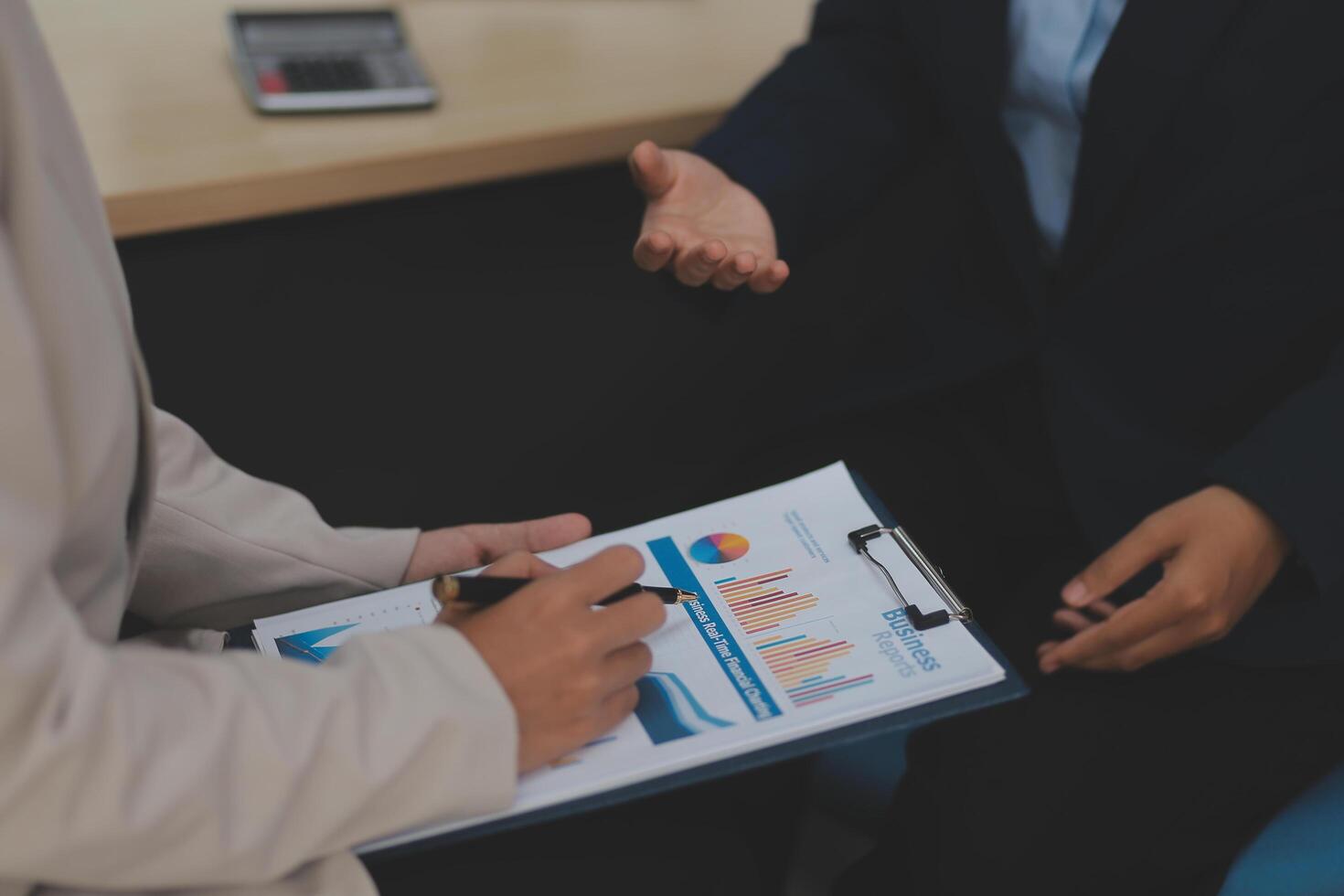 Business Documents, Auditor businesswoman checking searching document legal prepare paperwork or report for analysis TAX time,accountant Documents data contract partner deal in workplace office photo
