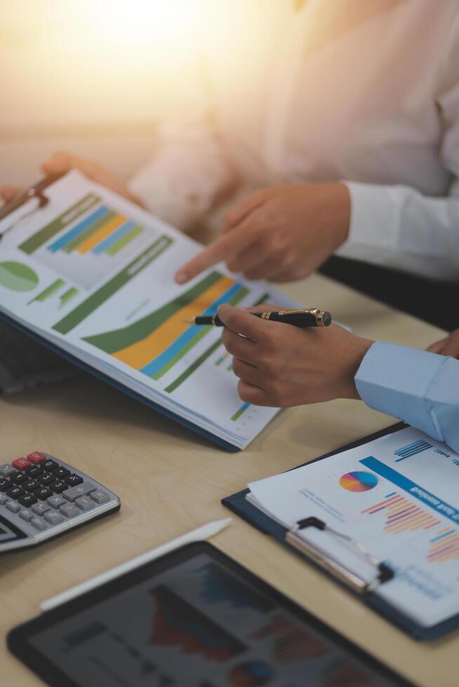 Business Documents, Auditor businesswoman checking searching document legal prepare paperwork or report for analysis TAX time,accountant Documents data contract partner deal in workplace office photo