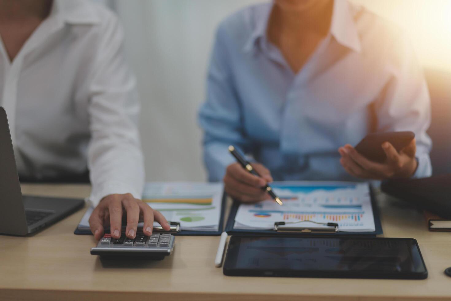 Business Documents, Auditor businesswoman checking searching document legal prepare paperwork or report for analysis TAX time,accountant Documents data contract partner deal in workplace office photo
