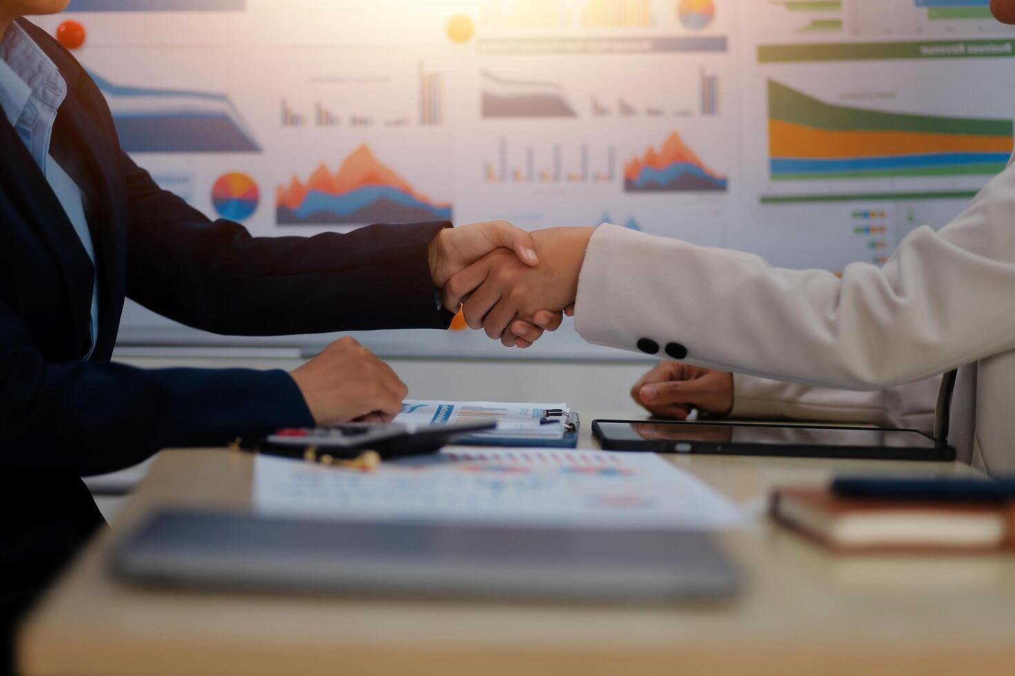 Business Documents, Auditor businesswoman checking searching document legal prepare paperwork or report for analysis TAX time,accountant Documents data contract partner deal in workplace office photo