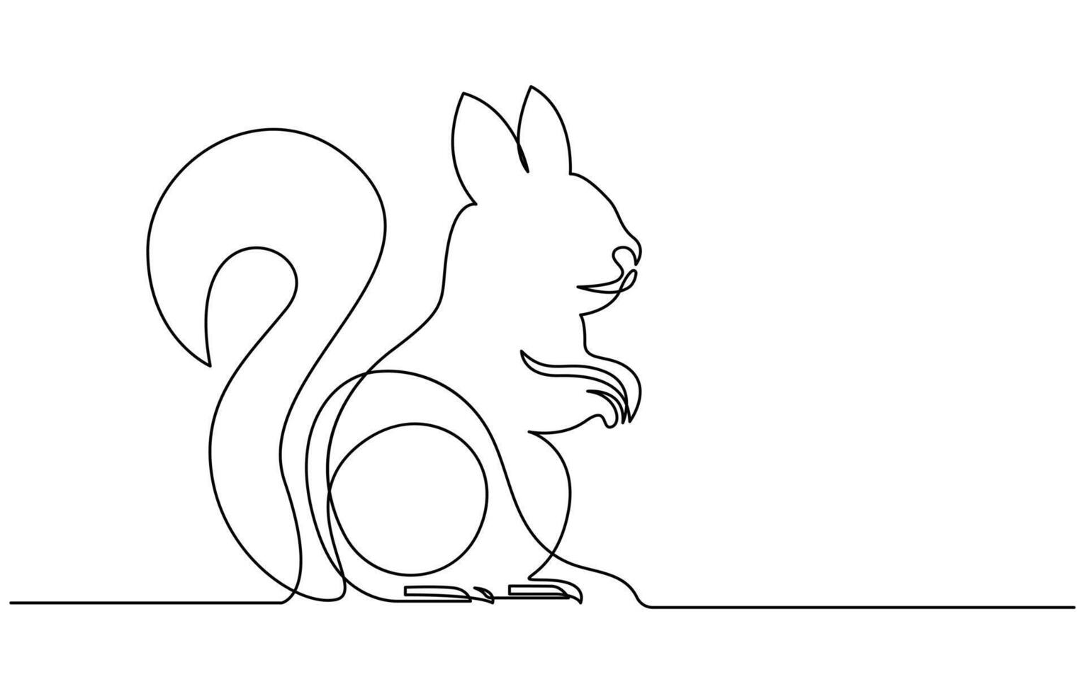 Single continuous line drawing of luxury squirrel for corporation logo identity vector