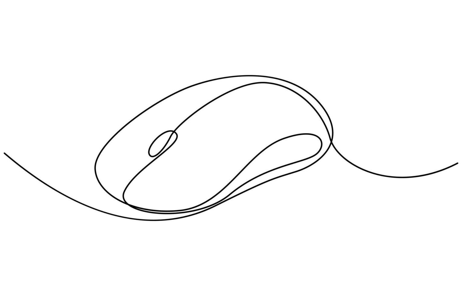 Computer Mouse Black Stroke Linear Icon vector