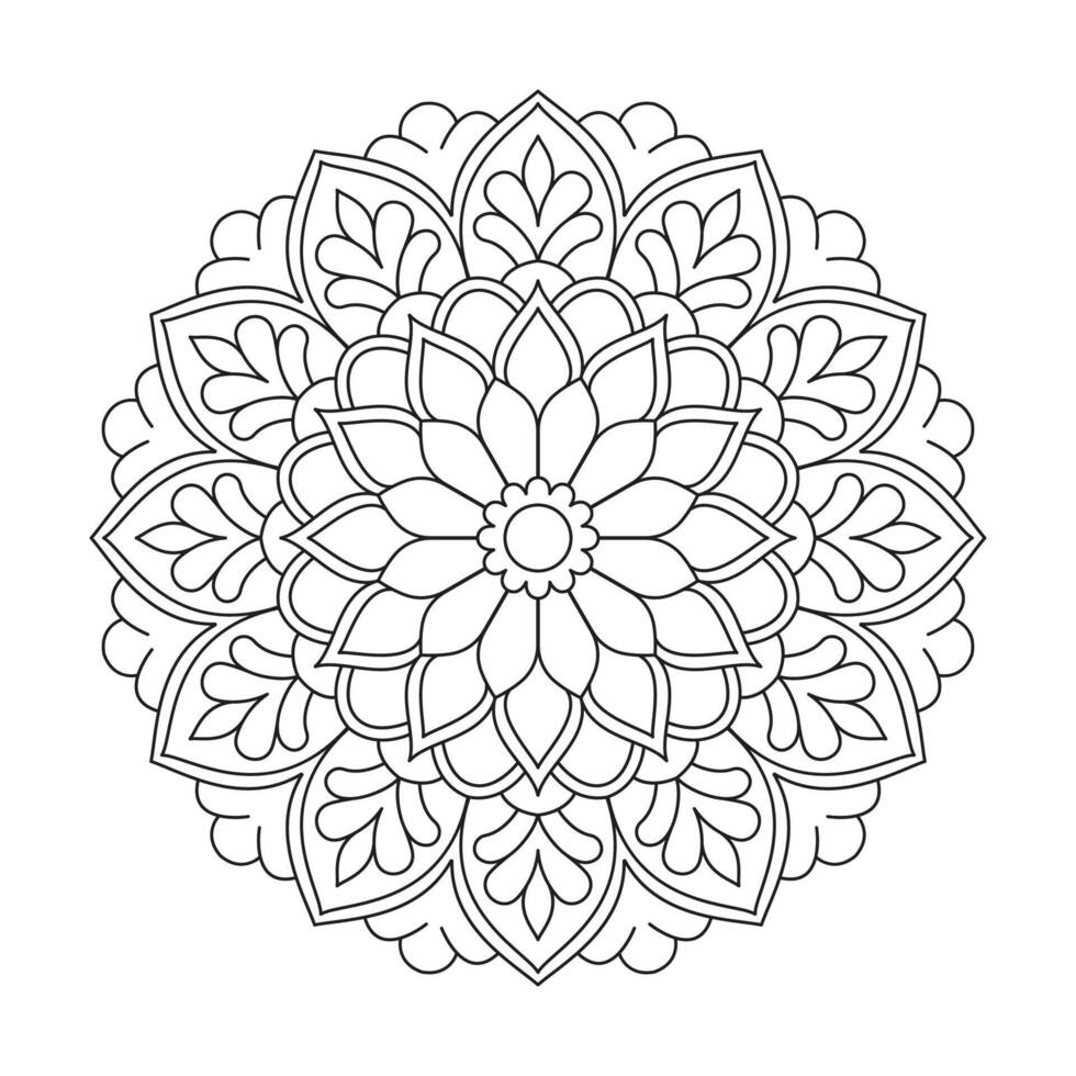 A captivating kaleidoscope of radiant hues mandala design vector