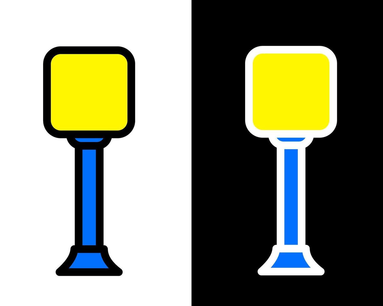Illustration of creative street lamp design with unique shapes and colors, adding an artistic flair to modern streets and plazas vector