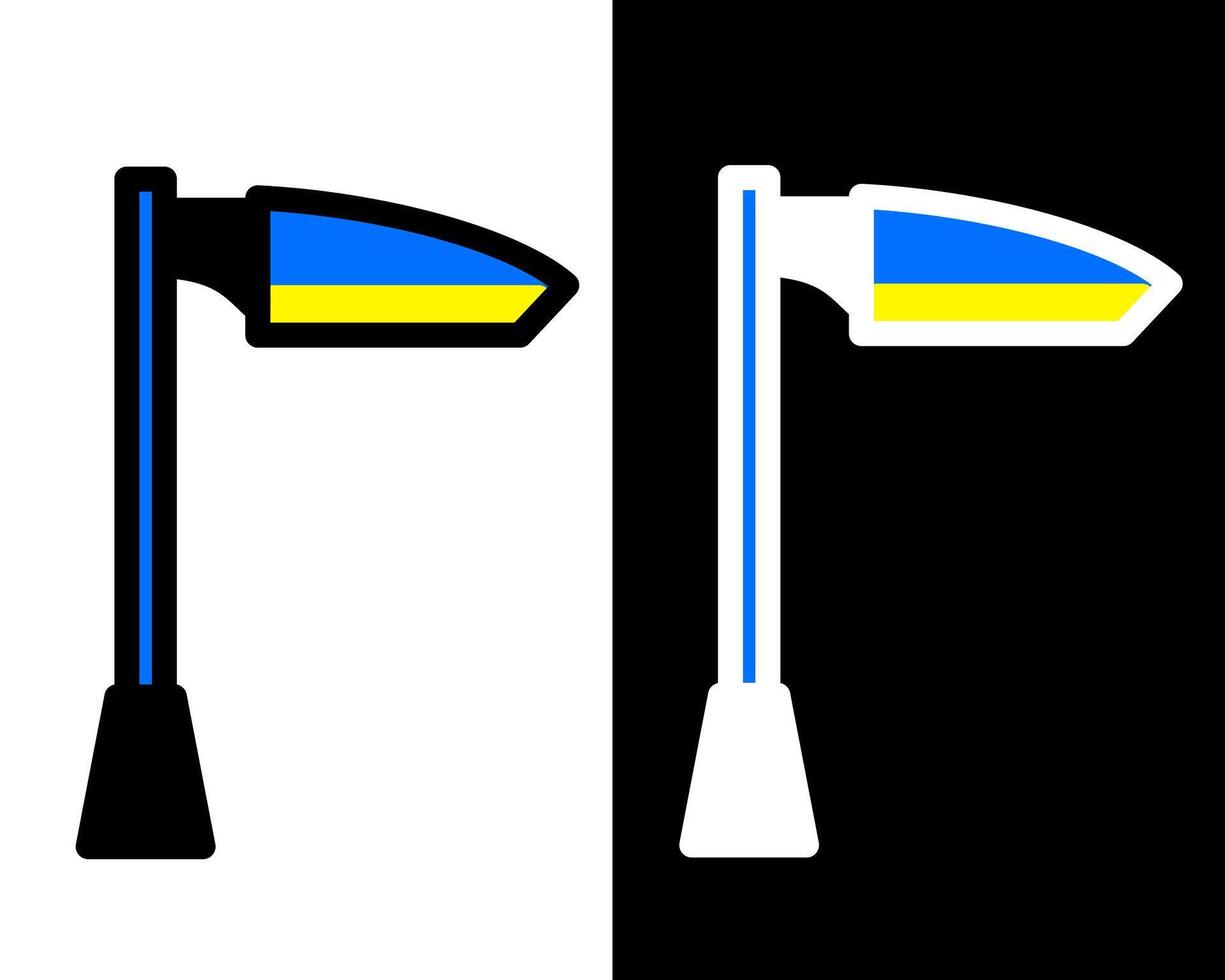 Illustration of sleek, energy efficient street lamp design with led lighting, ideal for modern cityscapes and eco friendly projects vector
