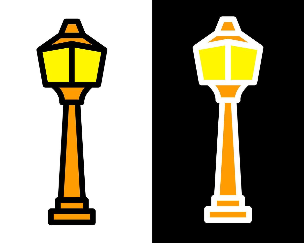 decorative park lamp, adding historic charm and sophistication to traditional parks and gardens vector