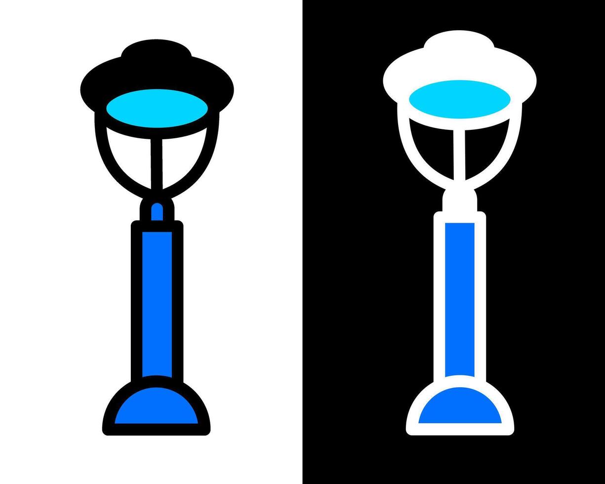 Illustration of simple, minimalist street lamp design with clean lines, blending seamlessly into contemporary architectural spaces vector
