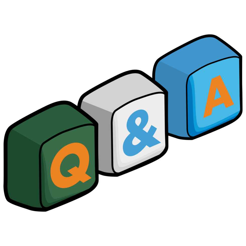 Q and A , Question and Answer , 3D keycap png