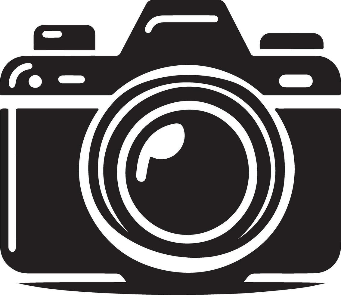 A camera icon on a white background vector