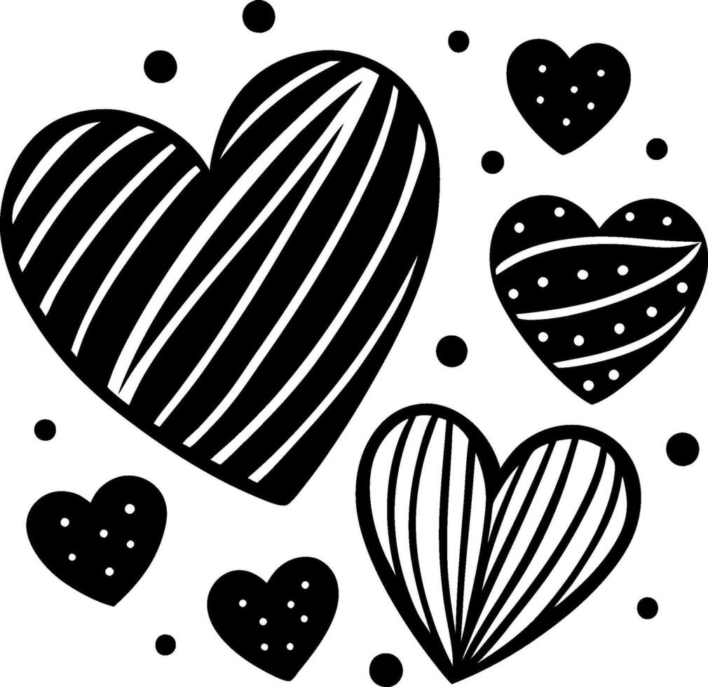 set of heart vector