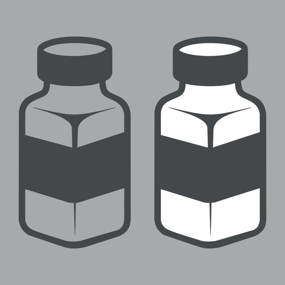 medicine jar icon isolated vector