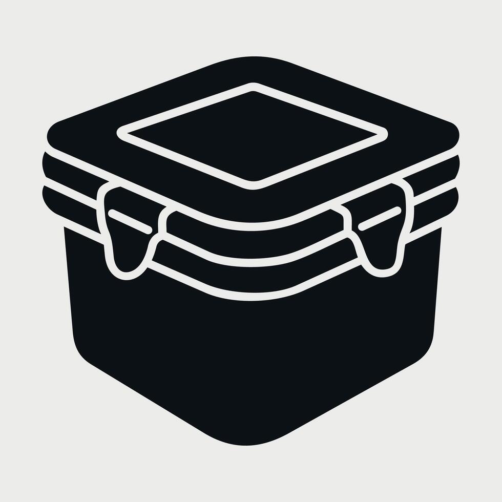 food container icon isolated vector