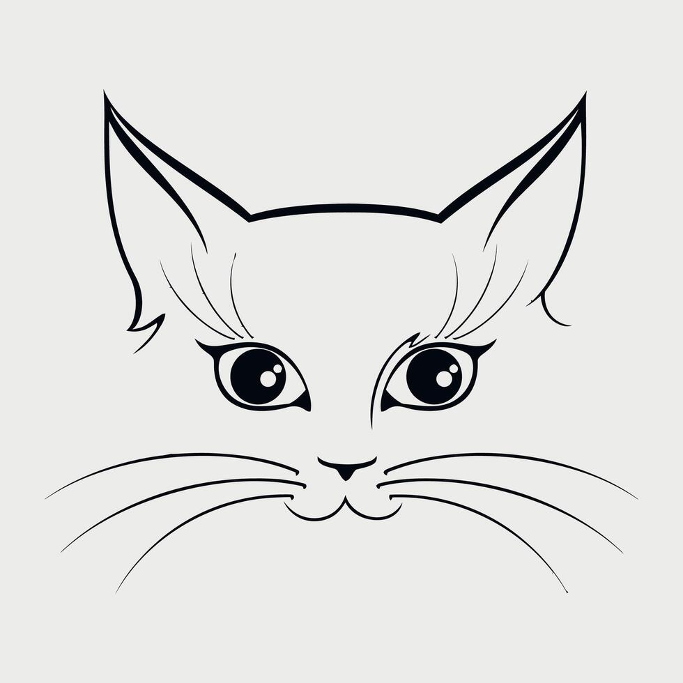 cat face icon vector