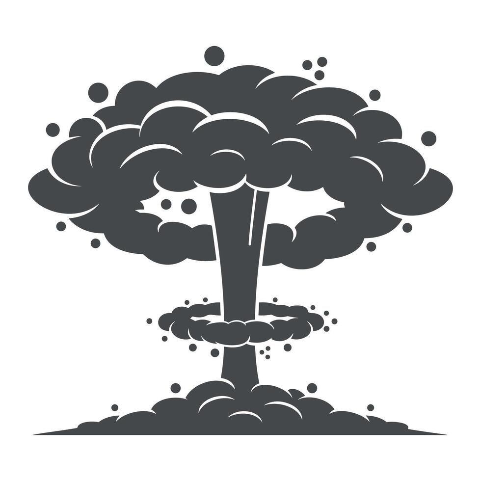 nuclear explosion icon isolated vector
