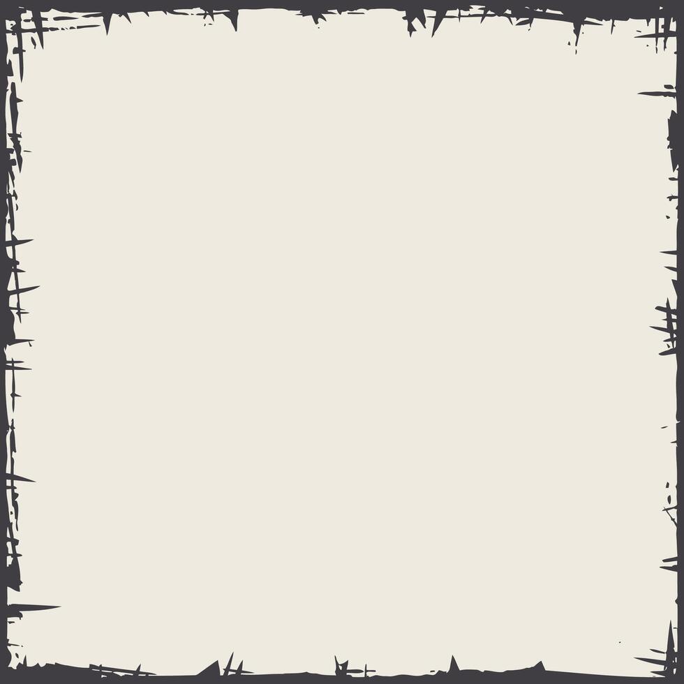 A grunge-style border with a rough, textured edge vector