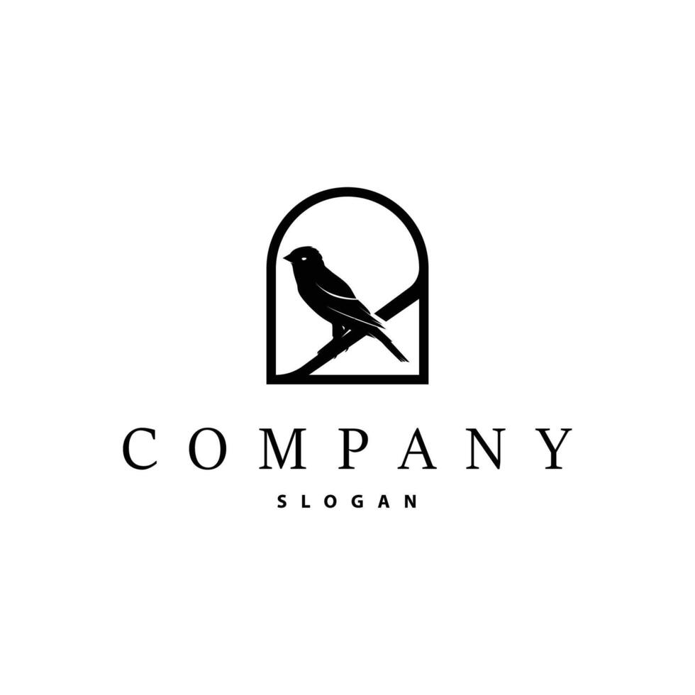 bird logo concept design simple vector