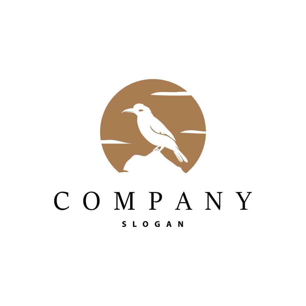 silhouette bird logo design bird lover illustration template vector
