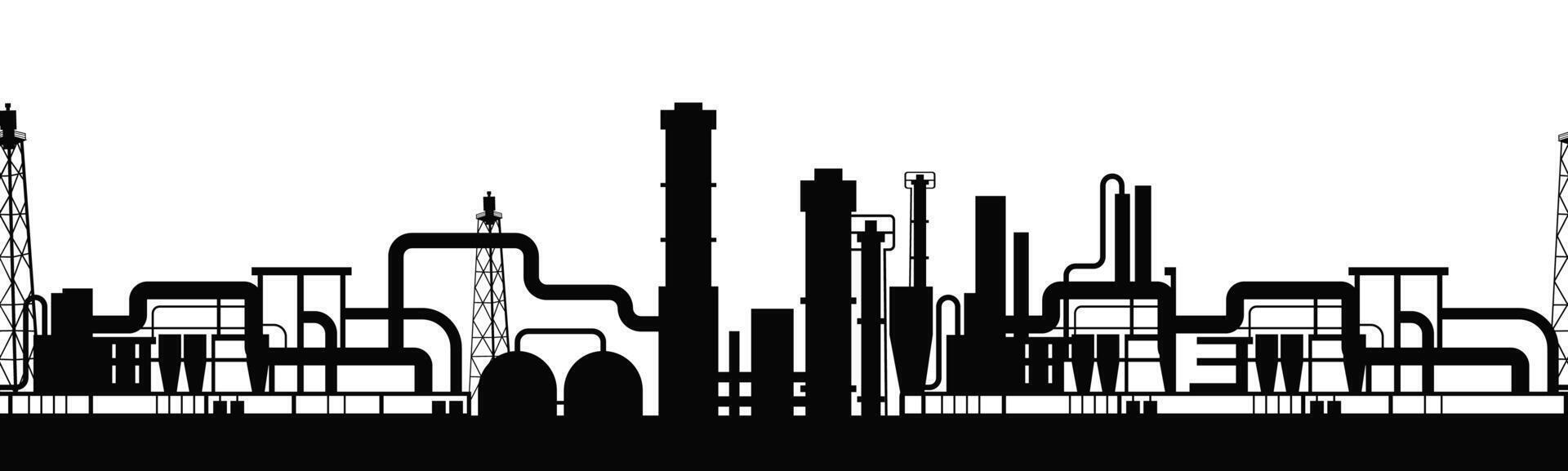 factory line manufacturing silhouette background vector
