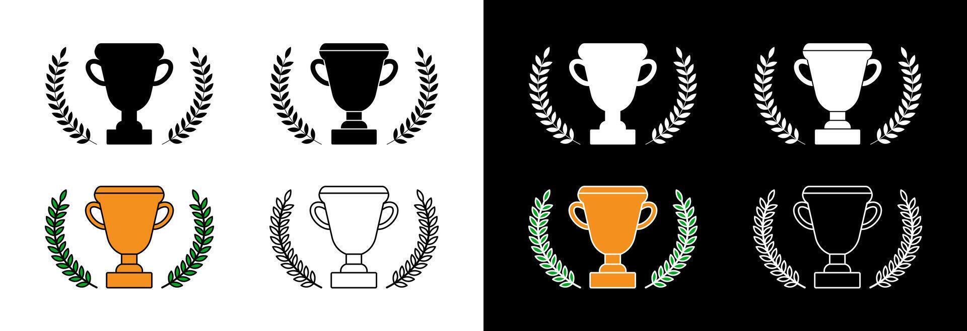 Trophy cup icon. vector