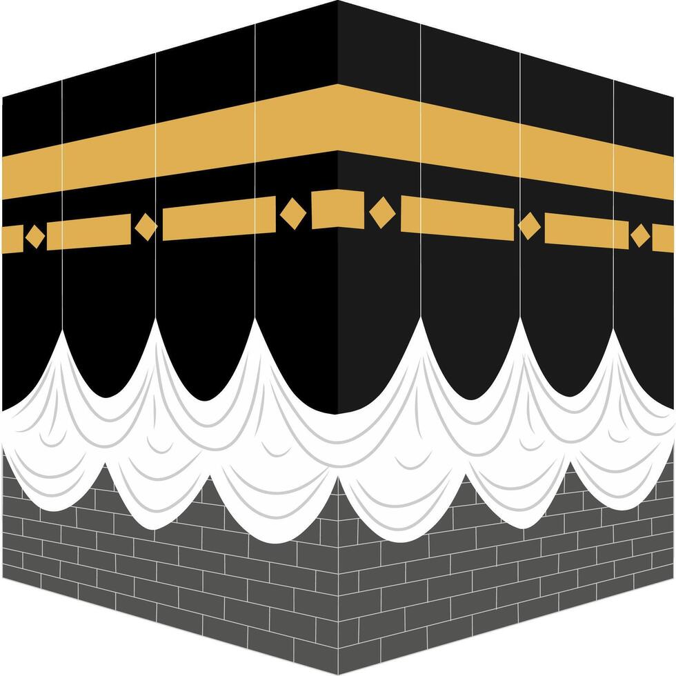 Kabah Islamic Symbol Illustration Design vector