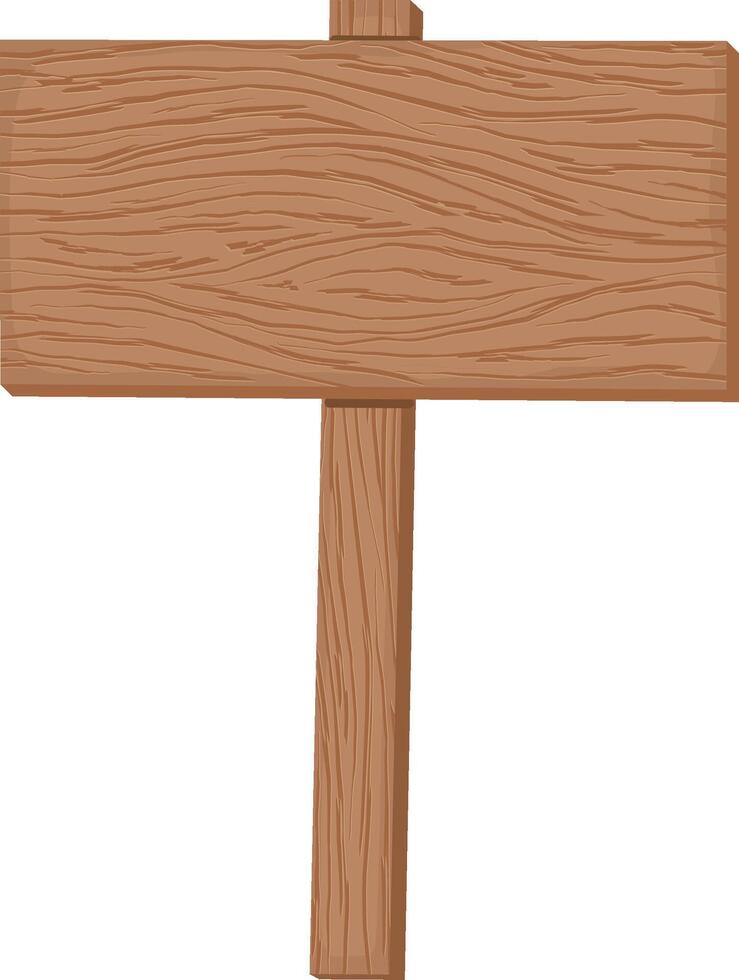 Wooden Post Board vector