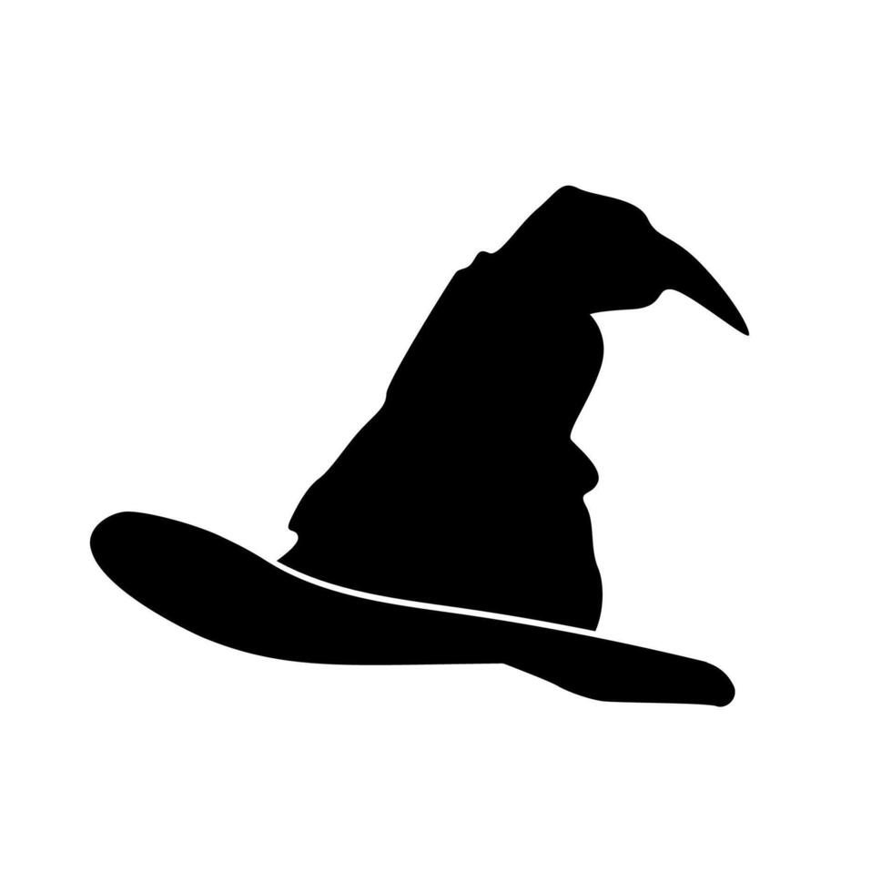 Witch hat cartoon illustration, magic hat vector