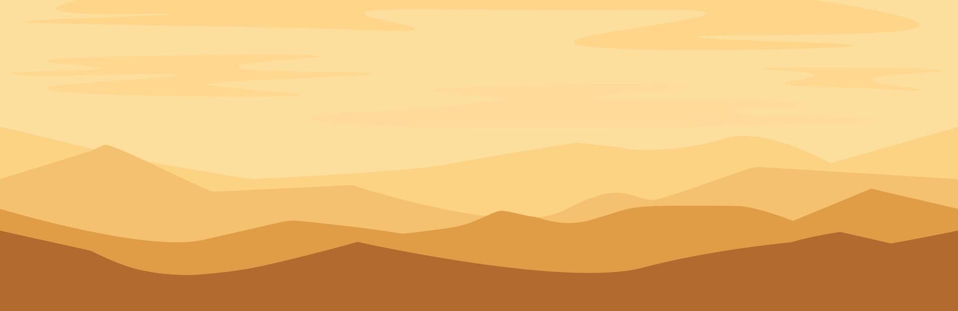 Desert Flat landscape design illustration vector