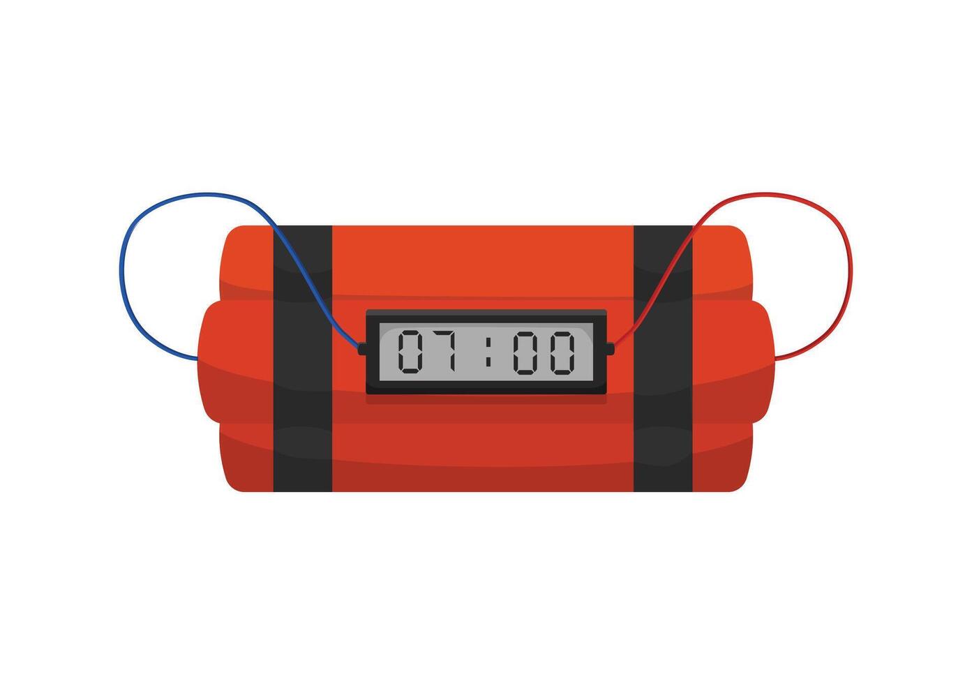 Bunch of explosives with timer vector