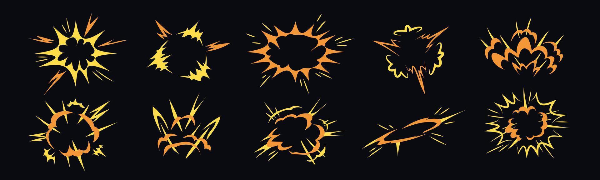 Comic explosion boom effect. Slap burst boom bang vector