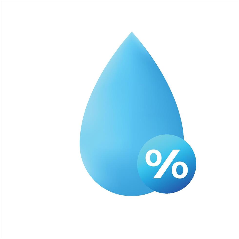humidity icon blue water droplet symbol vector