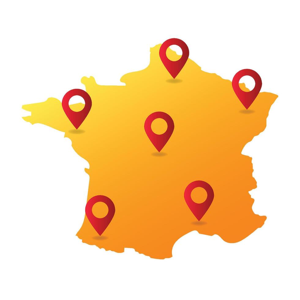 France map pin location illustration vector