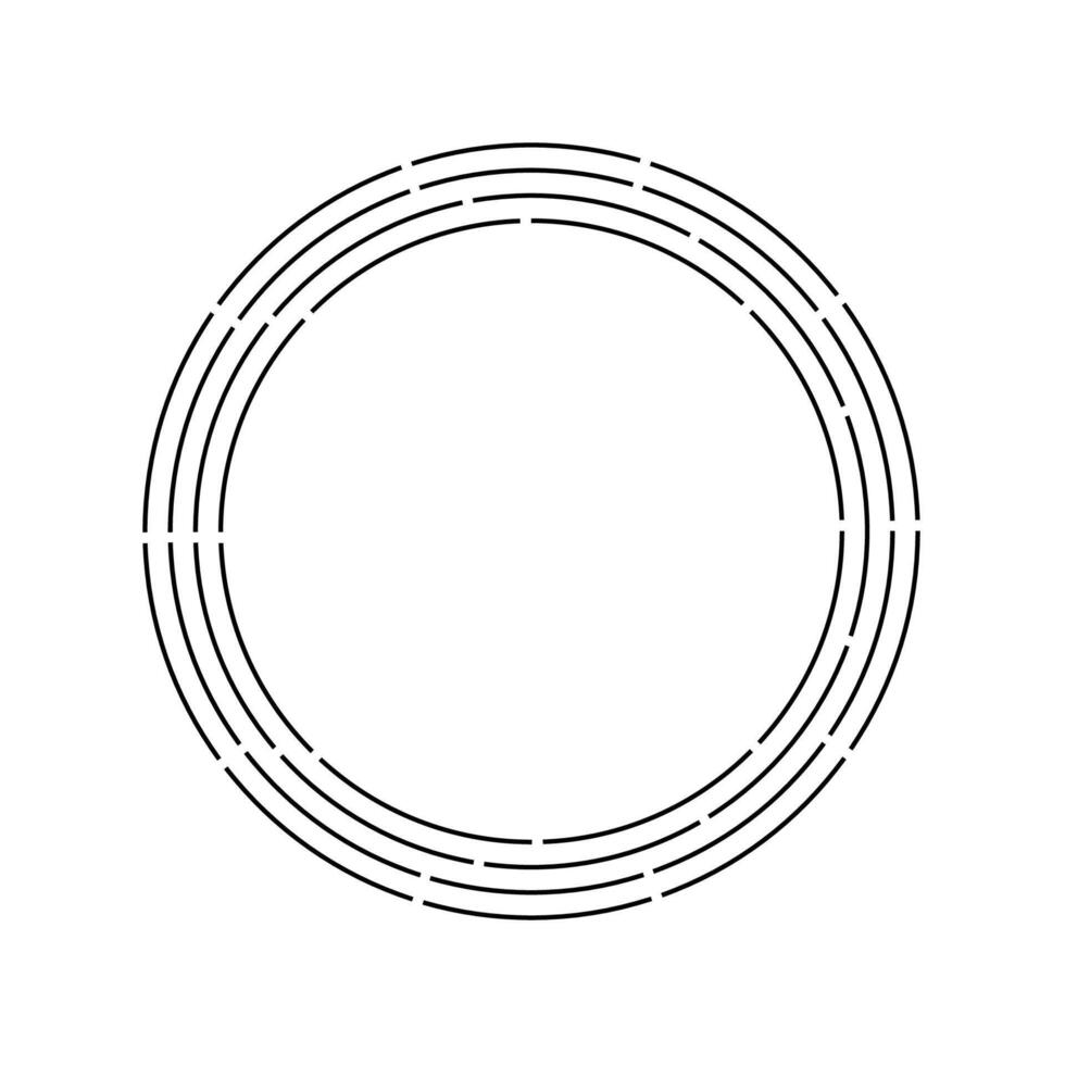 Tech concentric abstract circle frame . vector