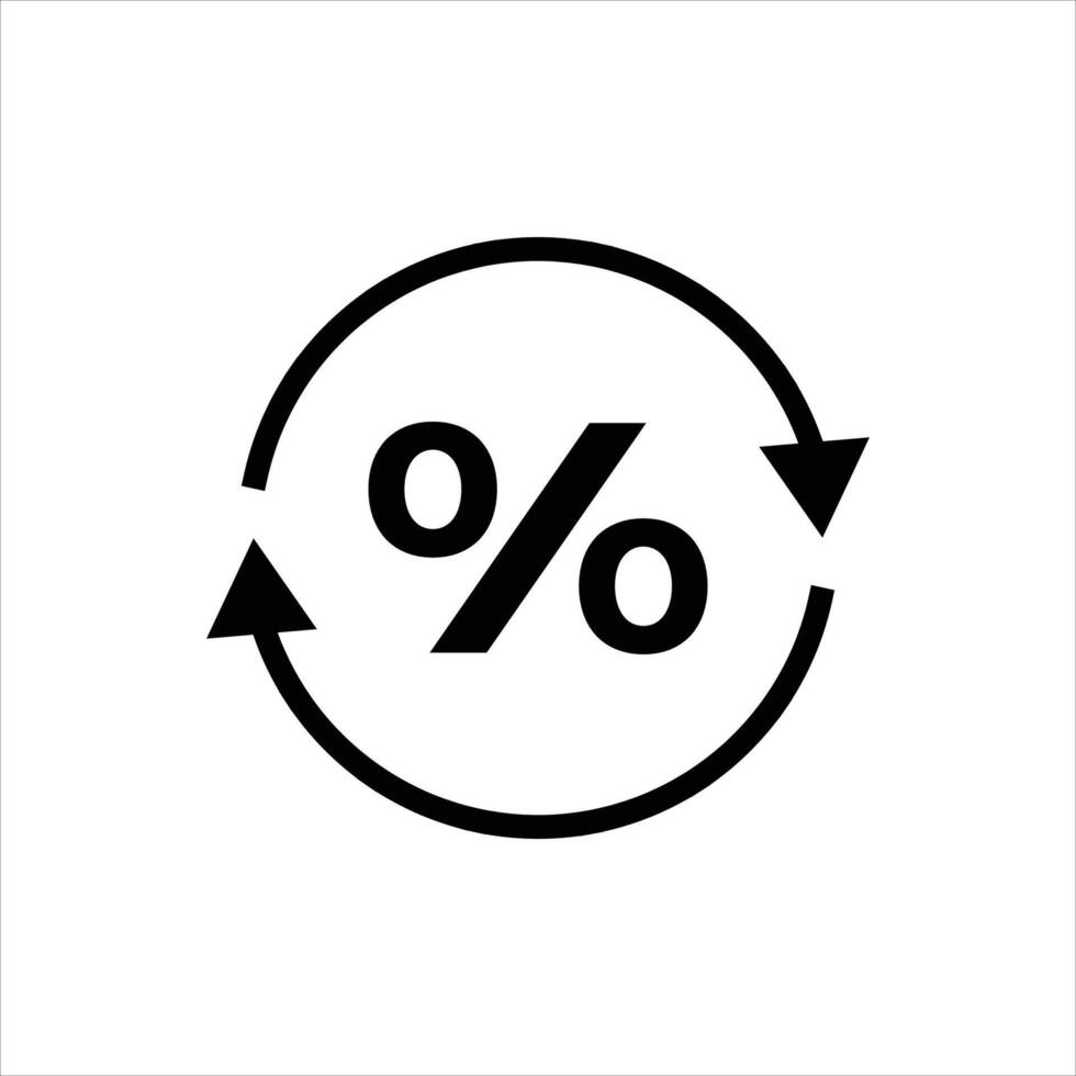 percent commission change icon cashback vector