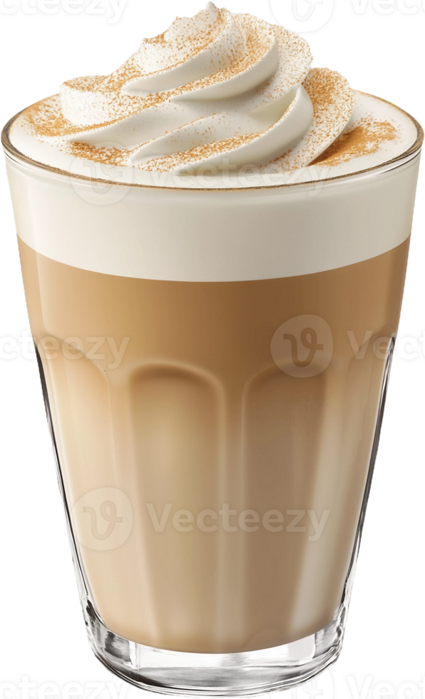 an iced coffee with whipped cream png