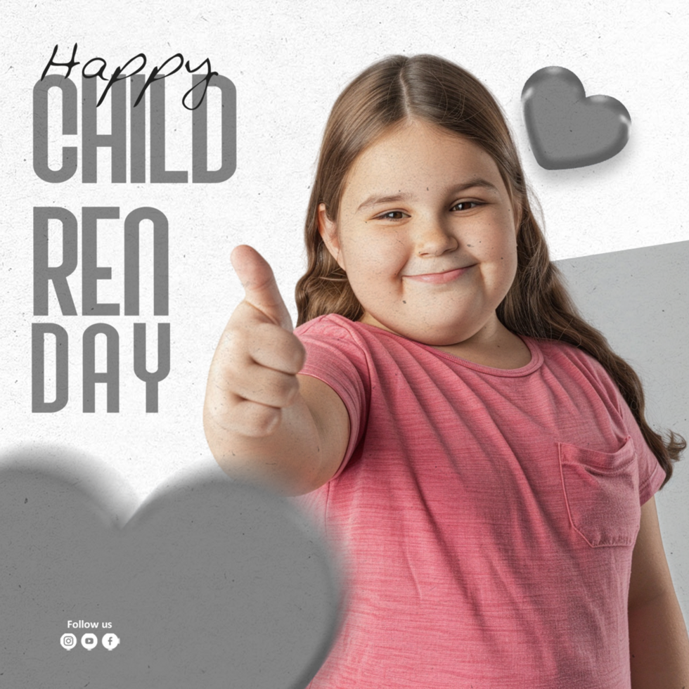 Happy children's day for poster design template psd
