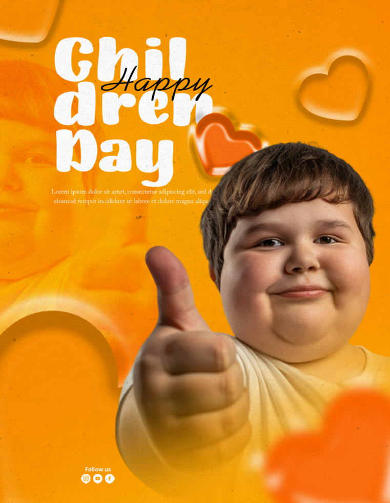 World children's day template design psd