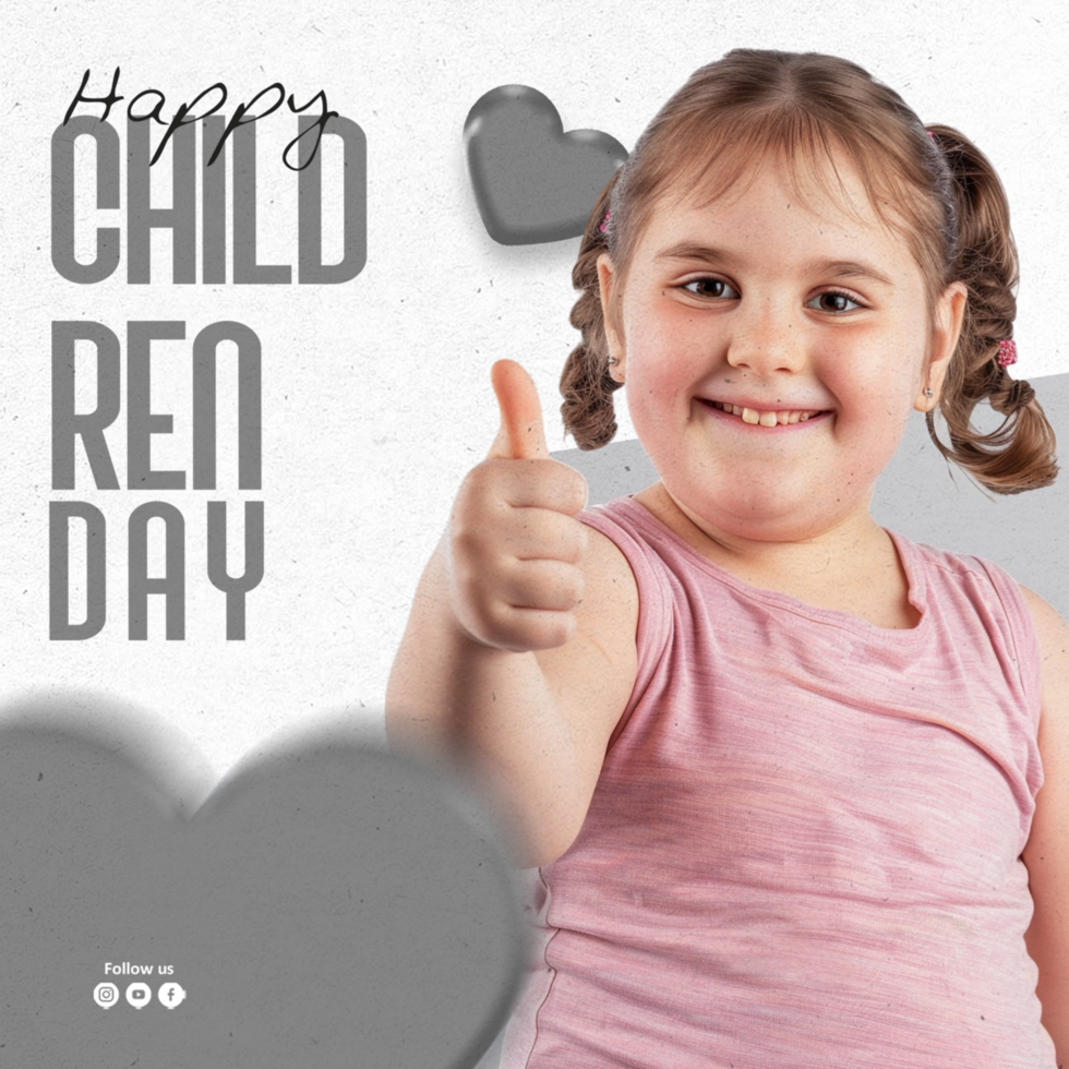 Editable text effect Happy Children's Day Traditional Cartoon template style psd