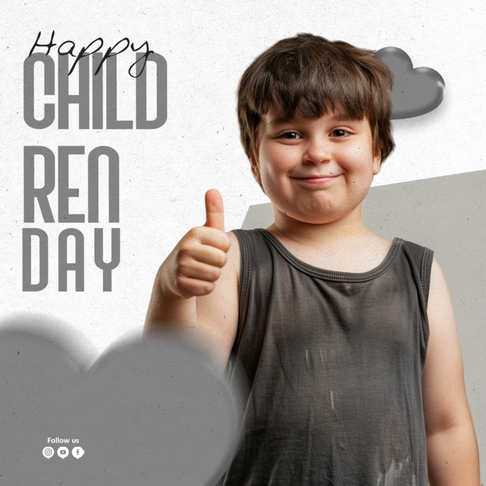 Happy children's day for children celebration poster psd