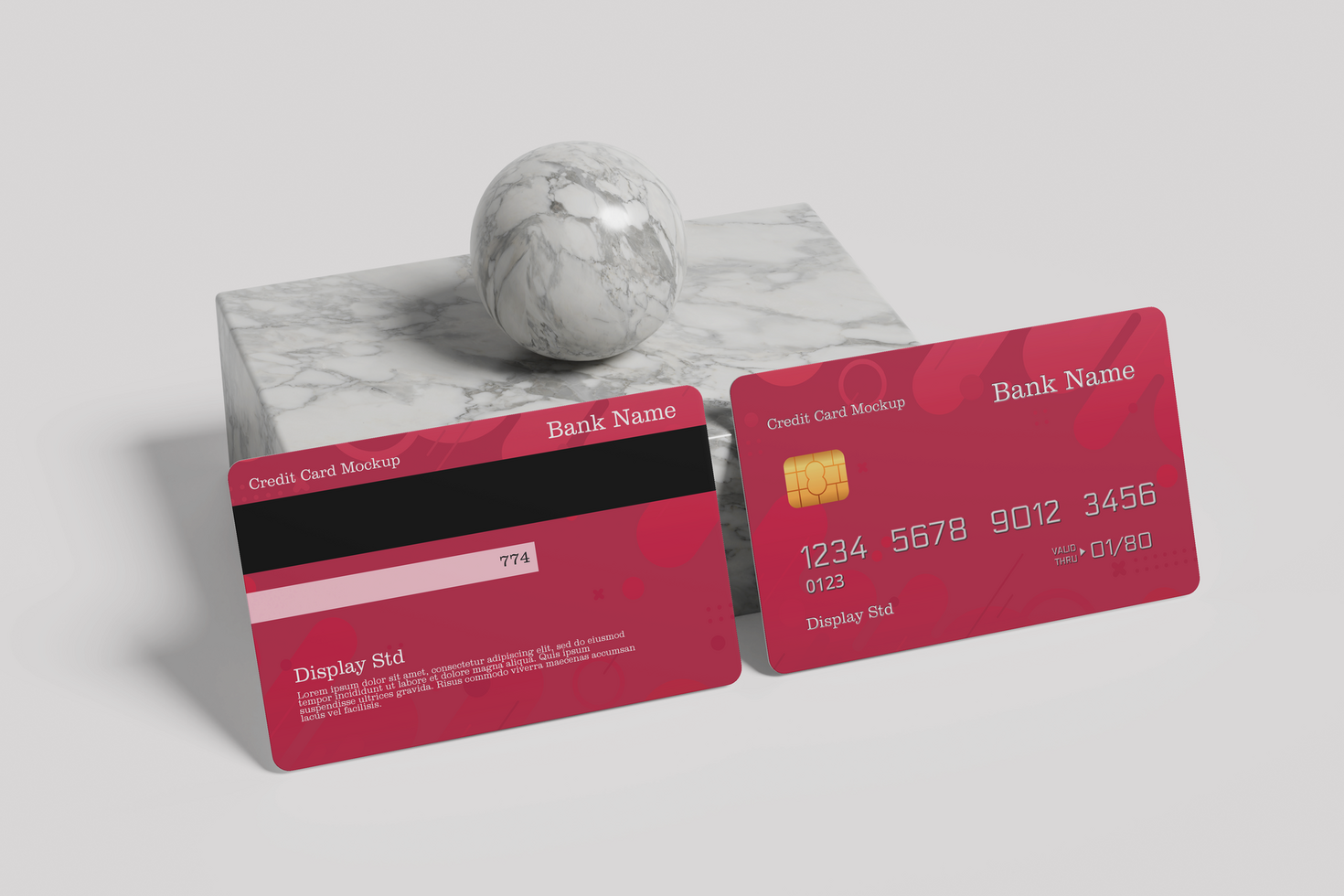 Premium Credit Card Mockup Sleek and Professional Design for Marketing and Branding psd