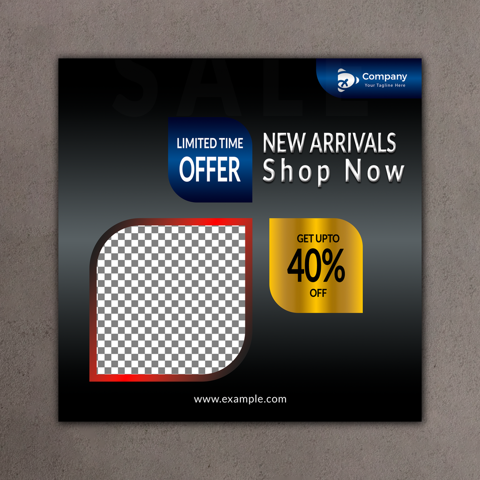 Fashion sale social media post template design and Social media post new arrivals . psd