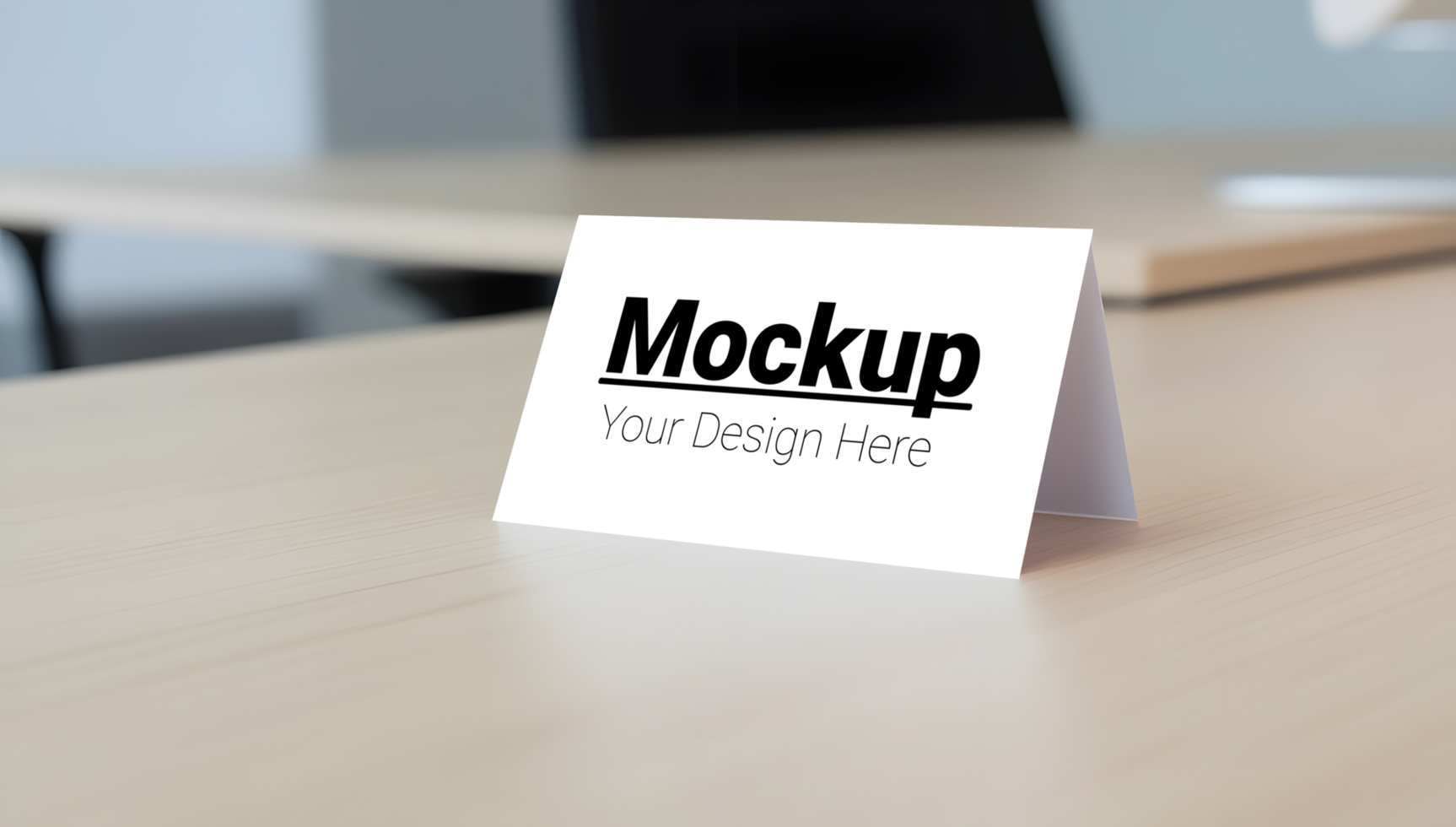 Neutral Workspace Card Mockup psd