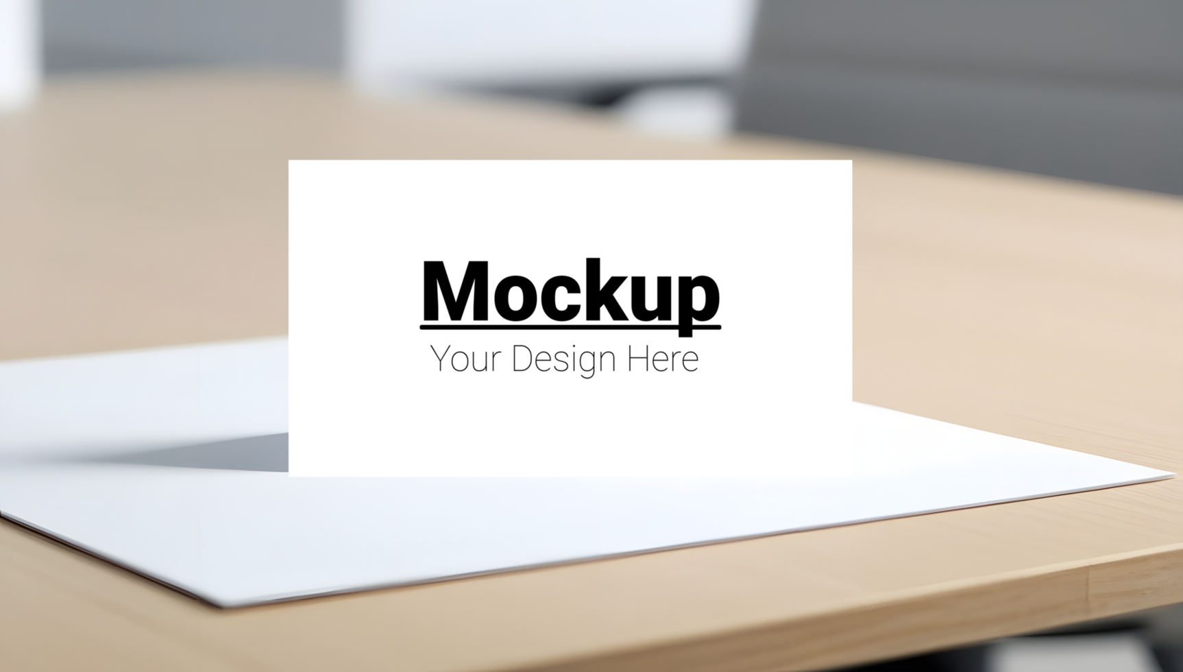 Minimal Desk Greeting Scene psd