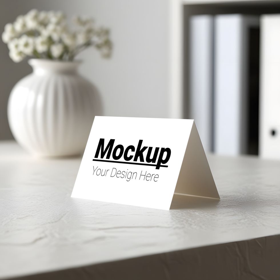 Elegant Vase Background Card Mockup psd