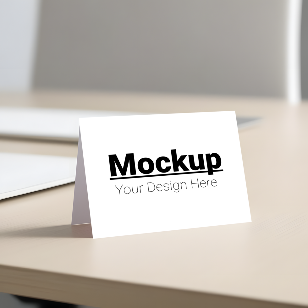Clean Desk Card Mockup psd