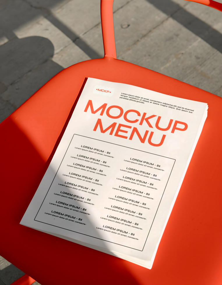 book menu Restaurant branding Mockup psd