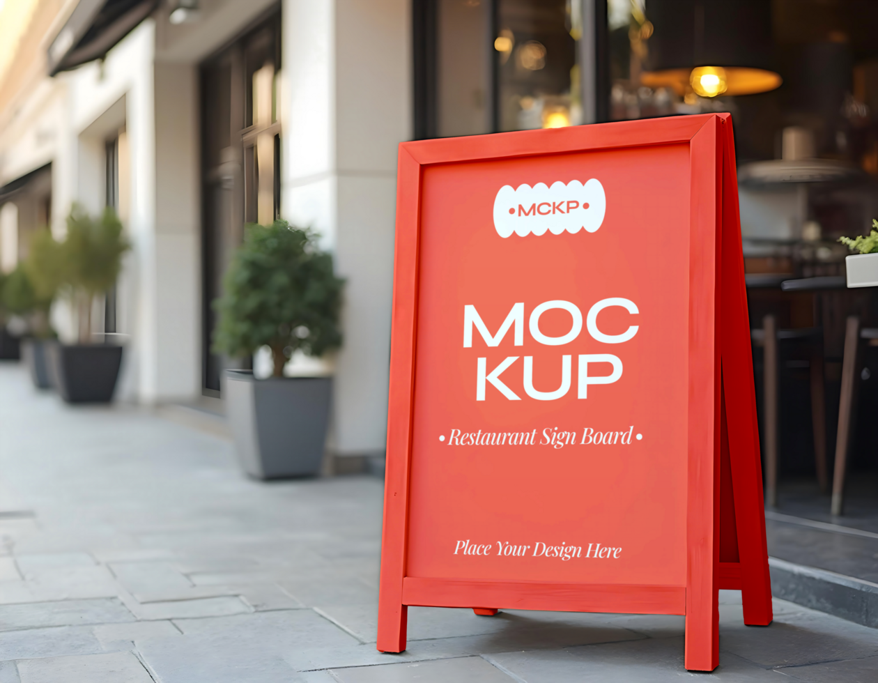menu board Restaurant branding Mockup psd