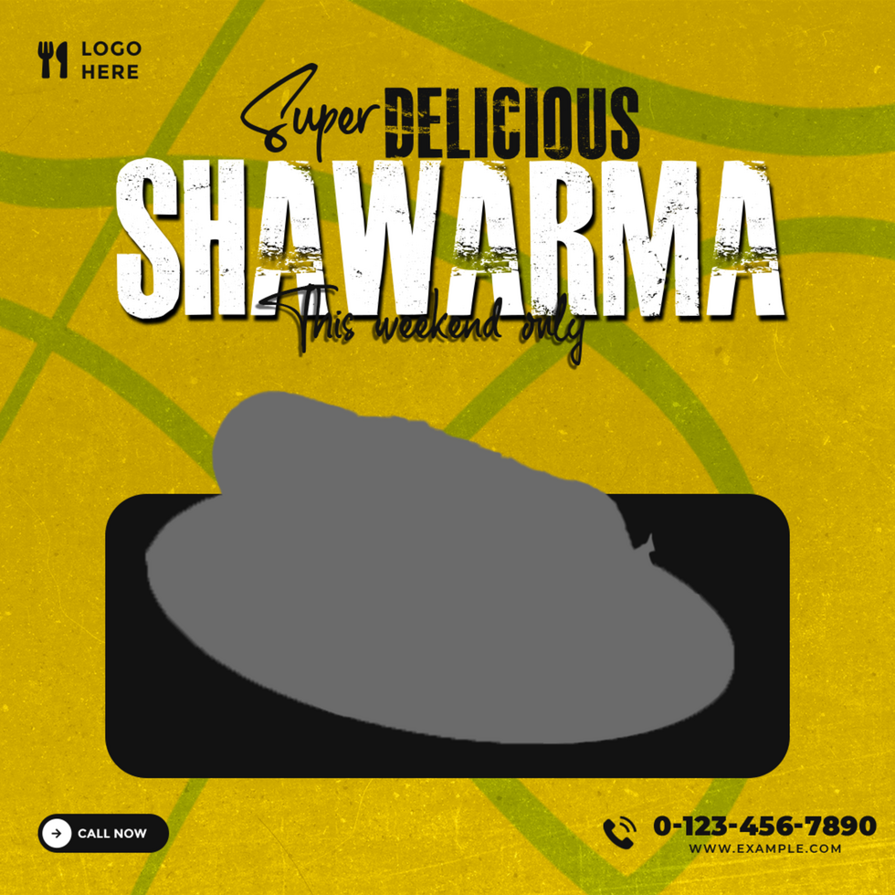 Super Delicious Shawarma Weekend Only Deal for Social Media psd