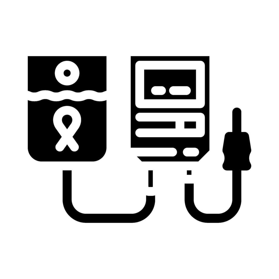 chemotherapy cancer treatment glyph icon illustration vector